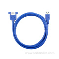 USB3.0 to Panel-Mount Extension Cable with Embedded Nuts